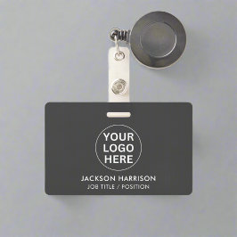 Tarjeta De Identificación Logotipo gris l Empresa Corporativa Profesional 