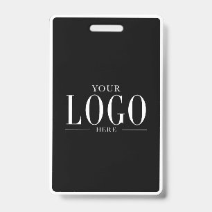 Tarjeta De Identificación Logotipo moderno blanco y negro para salón de foto