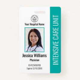 Tarjeta De Identificación Logotipo moderno de la compañía Foto de Empleado V