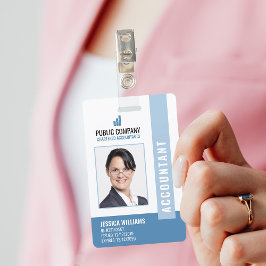Tarjeta De Identificación Logotipo moderno de la empresa Foto ID del emplead
