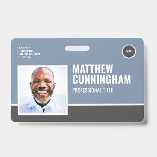 Tarjeta De Identificación Logotipo moderno Foto del empleado Nombre Código d
