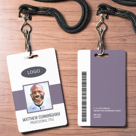 Tarjeta De Identificación Logotipo personalizado de color moderno con código