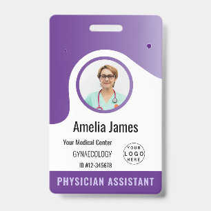 Tarjeta De Identificación Logotipo Personalizado de Empleado de Hospital y T