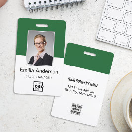 Tarjeta De Identificación Logotipo personalizado de la empresa barra básica 