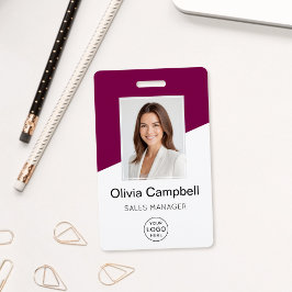 Tarjeta De Identificación Logotipo personalizado de la empresa Foto de emple