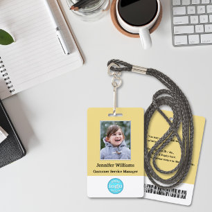 Tarjeta De Identificación Logotipo personalizado de la plantilla del persona