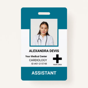 Tarjeta De Identificación Logotipo personalizado del empleado del hospital e
