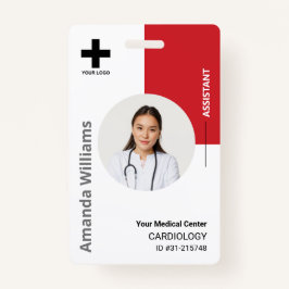Tarjeta De Identificación Logotipo personalizado del empleado del hospital e