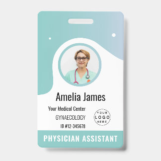 Tarjeta De Identificación Logotipo personalizado del empleado del hospital y