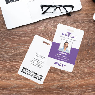 Tarjeta De Identificación Logotipo personalizado del empleado del hospital y