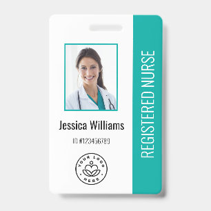 Tarjeta De Identificación Logotipo personalizado del empleado del hospital y