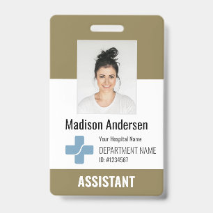 Tarjeta De Identificación Logotipo personalizado del empleado del hospital y