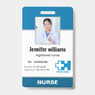 Tarjeta De Identificación Logotipo personalizado Foto del empleado Nombre En