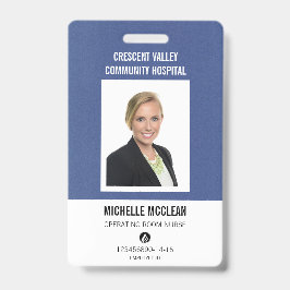 Tarjeta De Identificación Logotipo personalizado para empleados de hospital