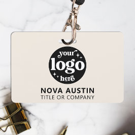 Tarjeta De Identificación Logotipo Profesional Simple de la Empresa Identifi