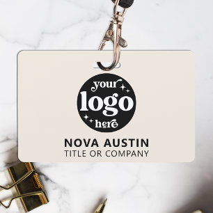 Tarjeta De Identificación Logotipo Profesional Simple de la Empresa Identifi