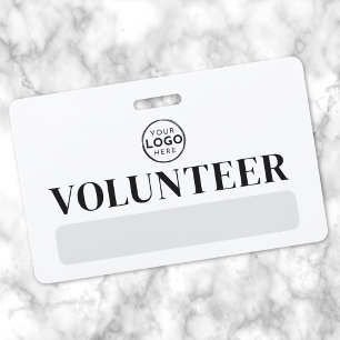 Tarjeta De Identificación Logotipo Voluntario