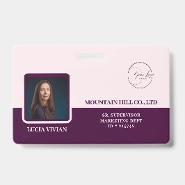 Tarjeta De Identificación Logotipo y código de barras de color del vino