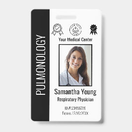 Tarjeta De Identificación Logotipo y foto de los empleados del hospital pers