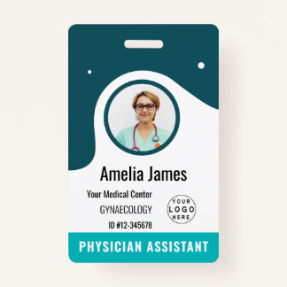 Tarjeta De Identificación Logotipo y foto de los empleados del hospital pers