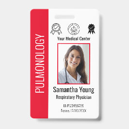 Tarjeta De Identificación Logotipo y foto de los empleados del hospital pers