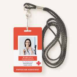 Tarjeta De Identificación Logotipo y foto de los empleados del hospital pers