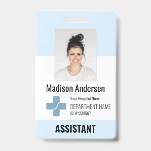 Tarjeta De Identificación Logotipo y foto de los empleados del hospital pers