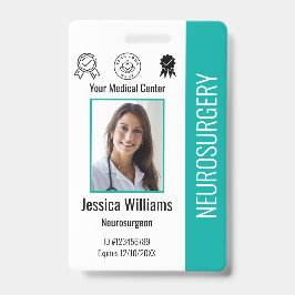 Tarjeta De Identificación Logotipo y foto de los empleados del hospital pers