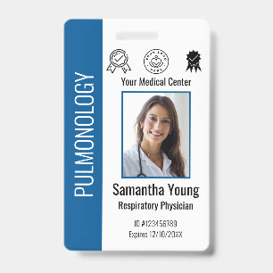 Tarjeta De Identificación Logotipo y foto de los empleados del hospital pers