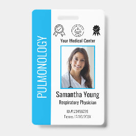Tarjeta De Identificación Logotipo y foto de los empleados del hospital pers