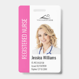 Tarjeta De Identificación Logotipo y foto de los empleados del hospital pers
