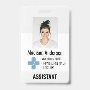 Tarjeta De Identificación Logotipo y foto de los empleados del hospital pers