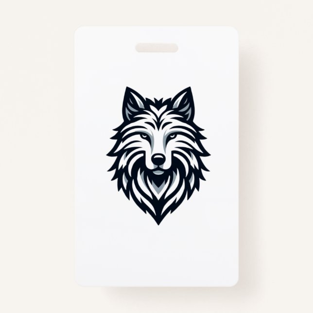 Tarjeta De Identificación Lone Wolf Emblem (Anverso)