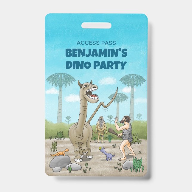 Tarjeta De Identificación Los dinosaurios se encuentran con la edad de piedr (Anverso)