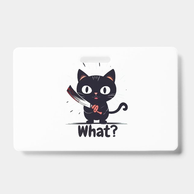 Tarjeta De Identificación ¡Los gatos dicen Qué! (Parte frontal)