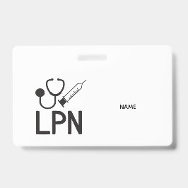Tarjeta De Identificación LPN Name Badge