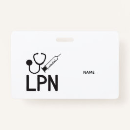 Tarjeta De Identificación LPN Name Badge