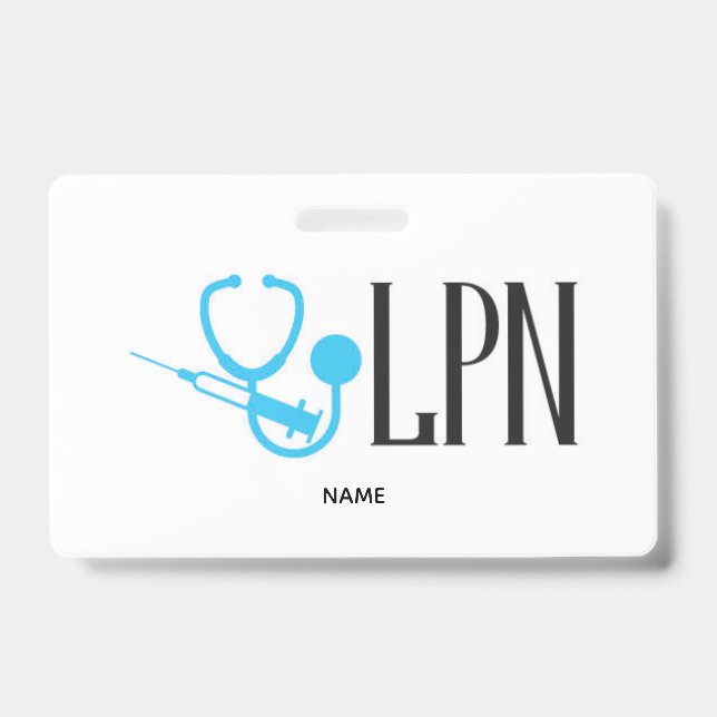 Tarjeta De Identificación LPN Name Badge (Anverso)
