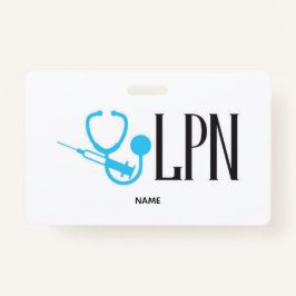 Tarjeta De Identificación LPN Name Badge