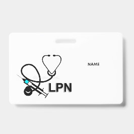 Tarjeta De Identificación LPN Name Badge