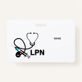 Tarjeta De Identificación LPN Name Badge
