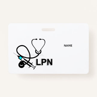 Tarjeta De Identificación LPN Name Badge