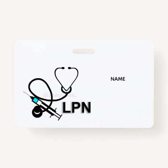 Tarjeta De Identificación LPN Name Badge (Anverso)