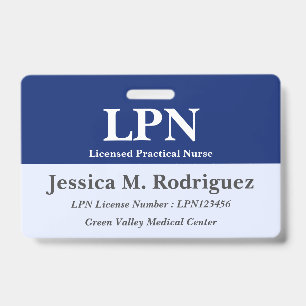 Tarjeta De Identificación LPN profesional