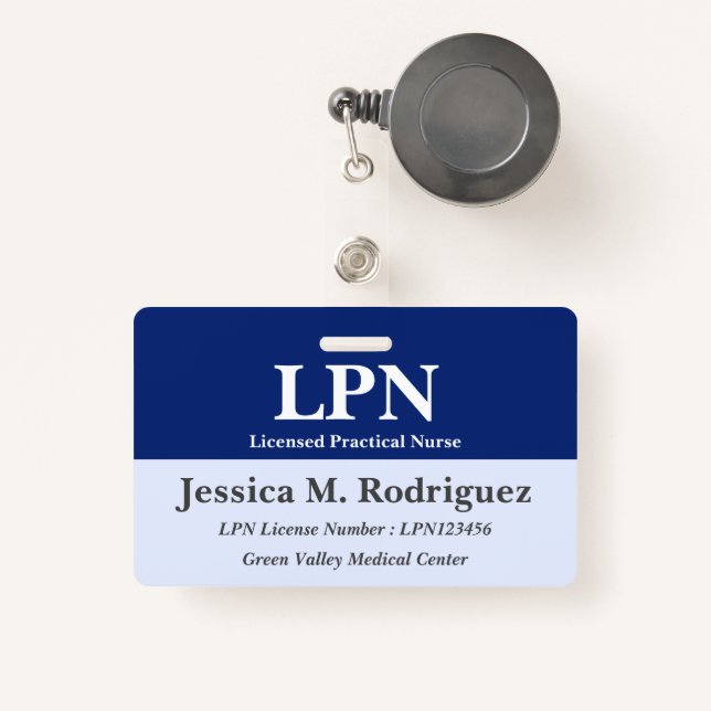Tarjeta De Identificación LPN profesional (Anverso retráctil)