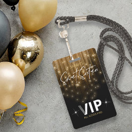 Tarjeta De Identificación Luces en cascada Sweet 16 Gold ID790