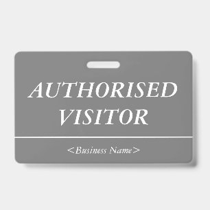 Tarjeta De Identificación Lujoso distintivo "VISITADOR AUTORIZADO"