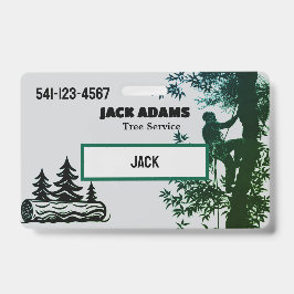 Tarjeta De Identificación Lumberjack Tree Service Business Card