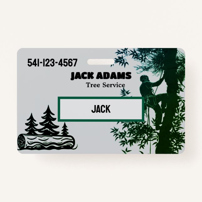 Tarjeta De Identificación Lumberjack Tree Service Business Card (Anverso)