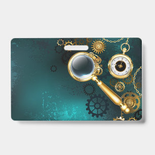 Tarjeta De Identificación Lupa de estilo steampunk